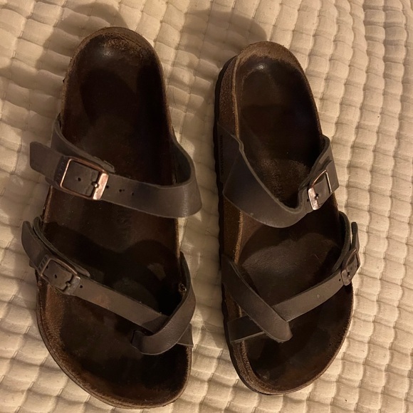Birkenstock light Brown vegan leather  Sandals - Picture 1 of 3